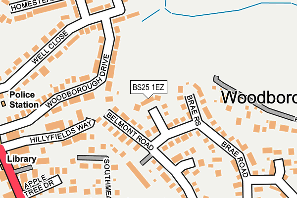 BS25 1EZ map - OS OpenMap – Local (Ordnance Survey)