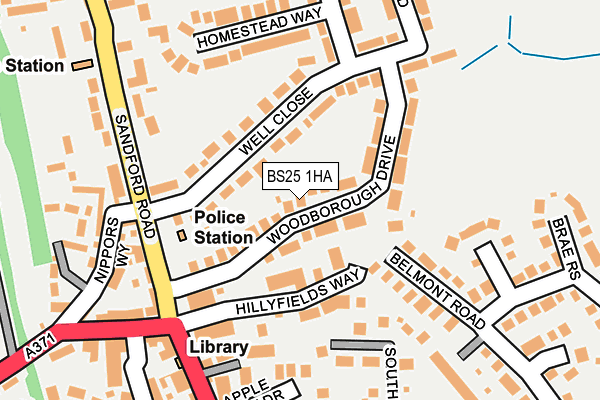 BS25 1HA map - OS OpenMap – Local (Ordnance Survey)