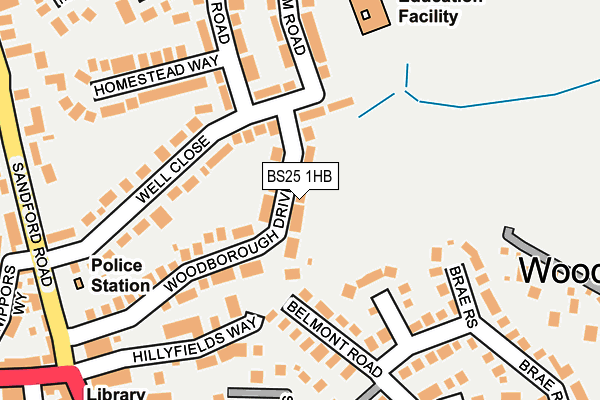 BS25 1HB map - OS OpenMap – Local (Ordnance Survey)