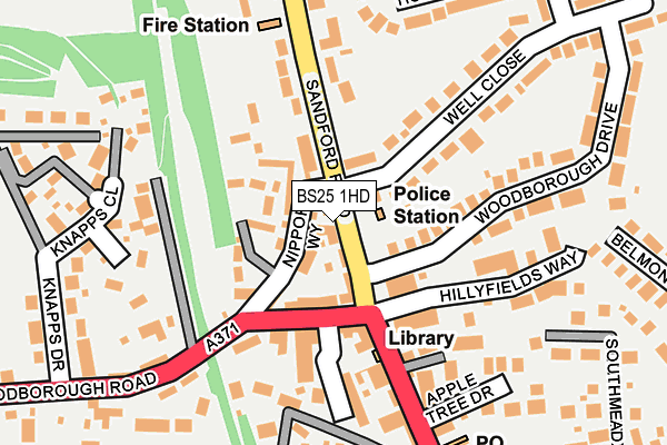 BS25 1HD map - OS OpenMap – Local (Ordnance Survey)