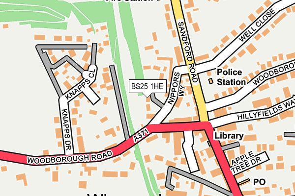 BS25 1HE map - OS OpenMap – Local (Ordnance Survey)