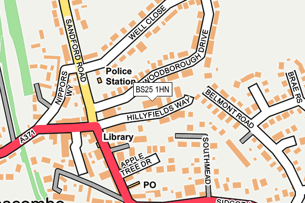 BS25 1HN map - OS OpenMap – Local (Ordnance Survey)