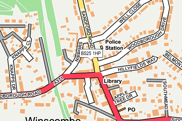 BS25 1HP map - OS OpenMap – Local (Ordnance Survey)