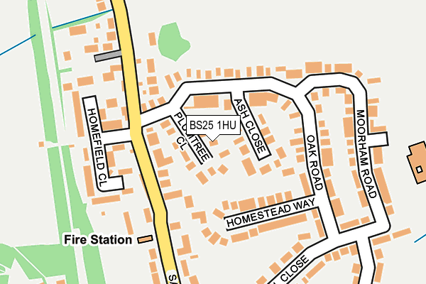 BS25 1HU map - OS OpenMap – Local (Ordnance Survey)