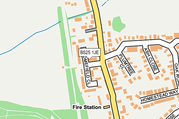 BS25 1JE map - OS OpenMap – Local (Ordnance Survey)