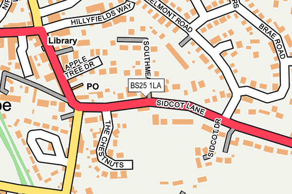 BS25 1LA map - OS OpenMap – Local (Ordnance Survey)