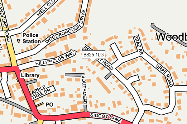 BS25 1LG map - OS OpenMap – Local (Ordnance Survey)