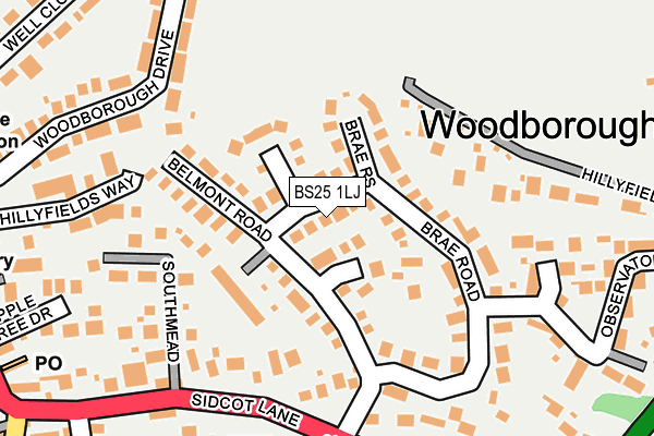 BS25 1LJ map - OS OpenMap – Local (Ordnance Survey)