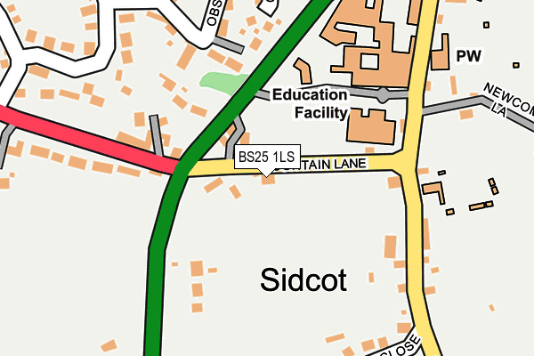 BS25 1LS map - OS OpenMap – Local (Ordnance Survey)