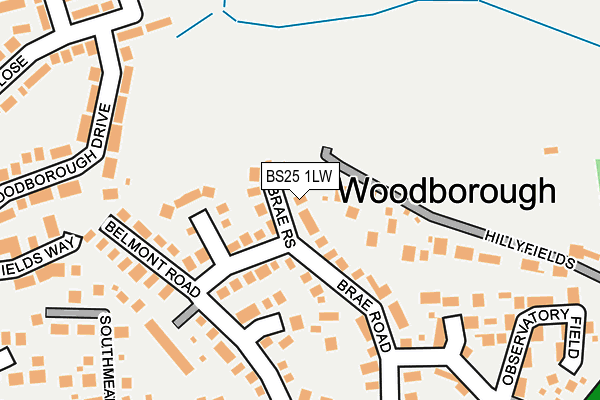 BS25 1LW map - OS OpenMap – Local (Ordnance Survey)