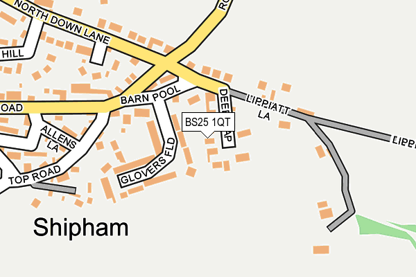 BS25 1QT map - OS OpenMap – Local (Ordnance Survey)