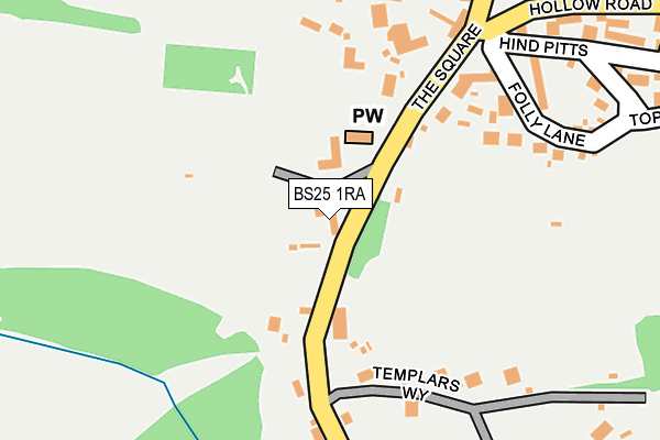 BS25 1RA map - OS OpenMap – Local (Ordnance Survey)