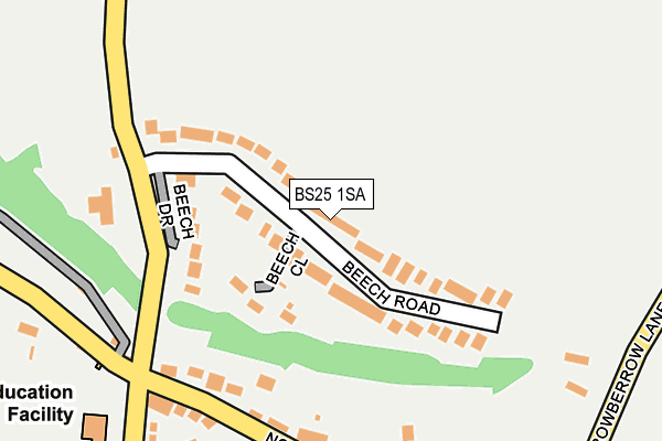 BS25 1SA map - OS OpenMap – Local (Ordnance Survey)