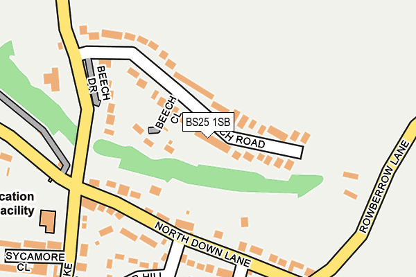 BS25 1SB map - OS OpenMap – Local (Ordnance Survey)