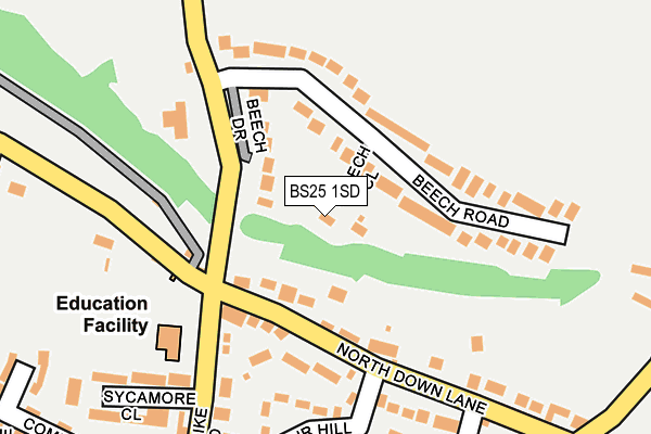 BS25 1SD map - OS OpenMap – Local (Ordnance Survey)