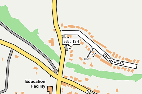 BS25 1SH map - OS OpenMap – Local (Ordnance Survey)