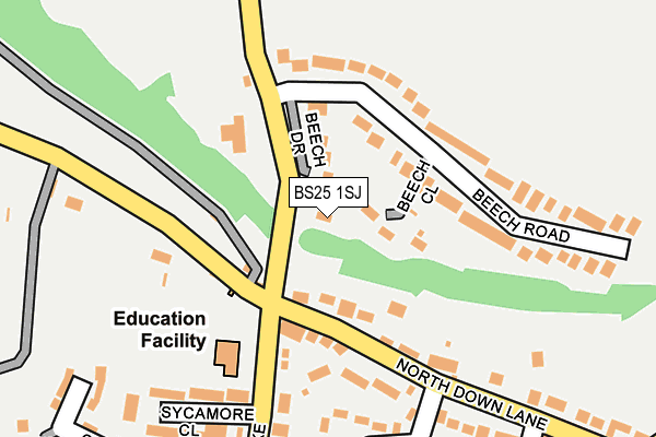BS25 1SJ map - OS OpenMap – Local (Ordnance Survey)