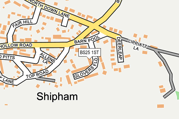 BS25 1ST map - OS OpenMap – Local (Ordnance Survey)