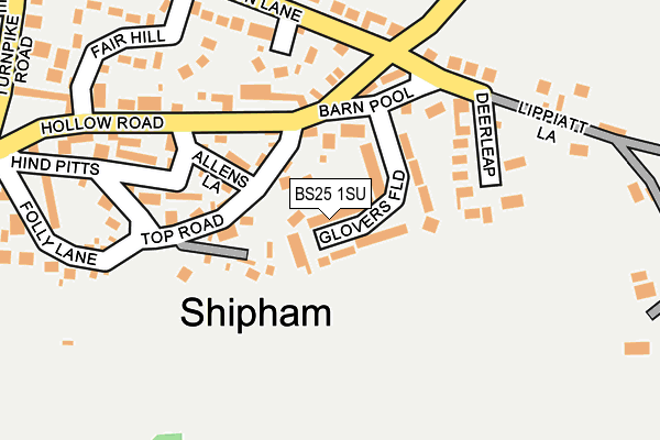 BS25 1SU map - OS OpenMap – Local (Ordnance Survey)