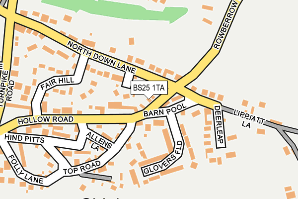 BS25 1TA map - OS OpenMap – Local (Ordnance Survey)