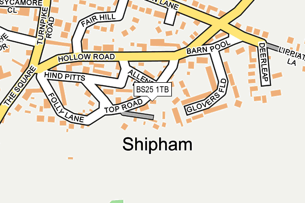 BS25 1TB map - OS OpenMap – Local (Ordnance Survey)