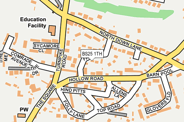 BS25 1TH map - OS OpenMap – Local (Ordnance Survey)