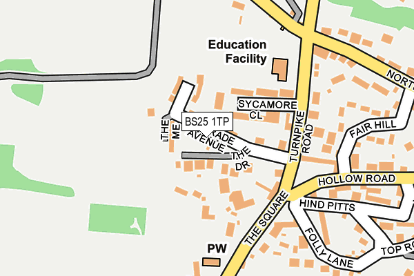 BS25 1TP map - OS OpenMap – Local (Ordnance Survey)