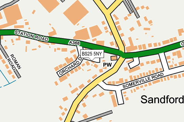 BS25 5NY map - OS OpenMap – Local (Ordnance Survey)