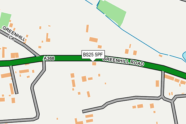 BS25 5PF map - OS OpenMap – Local (Ordnance Survey)