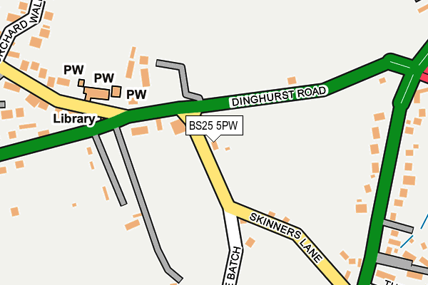 BS25 5PW map - OS OpenMap – Local (Ordnance Survey)