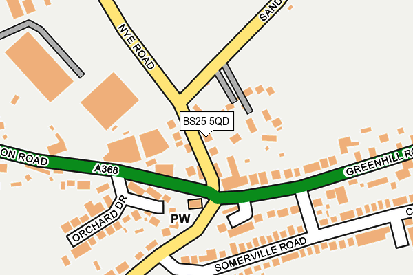 BS25 5QD map - OS OpenMap – Local (Ordnance Survey)