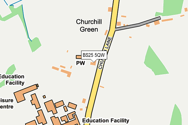 BS25 5QW map - OS OpenMap – Local (Ordnance Survey)