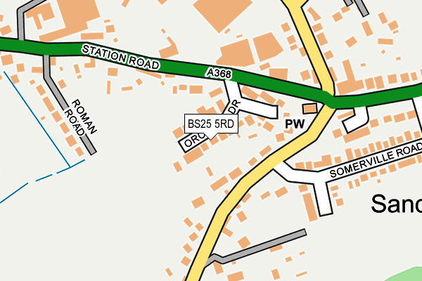 BS25 5RD map - OS OpenMap – Local (Ordnance Survey)