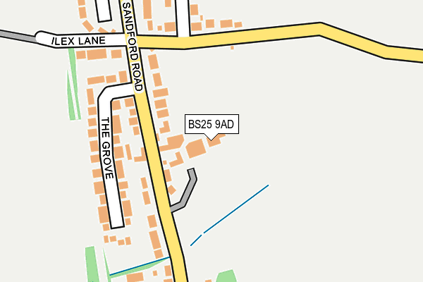 BS25 9AD map - OS OpenMap – Local (Ordnance Survey)