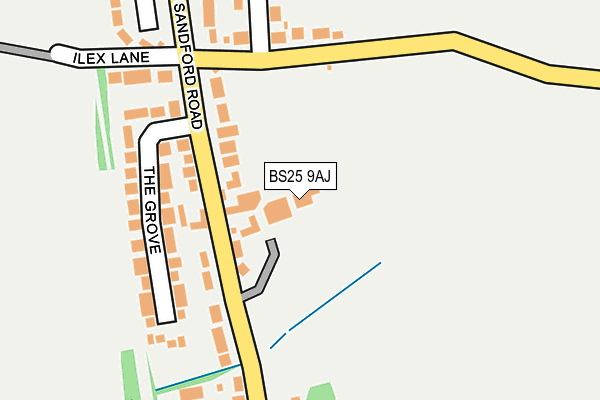BS25 9AJ map - OS OpenMap – Local (Ordnance Survey)