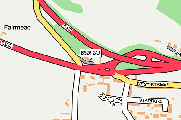 BS26 2AJ map - OS OpenMap – Local (Ordnance Survey)