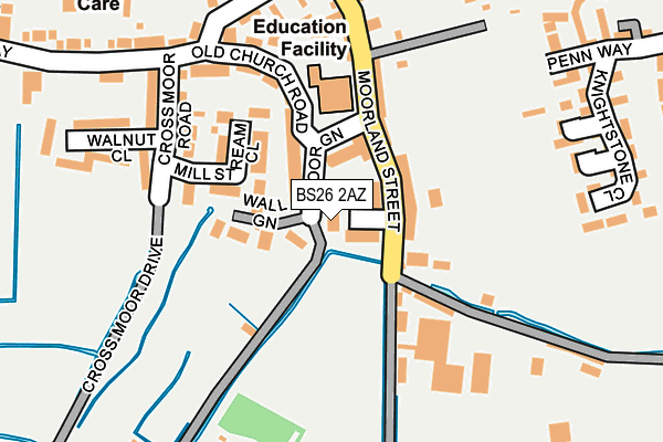 BS26 2AZ map - OS OpenMap – Local (Ordnance Survey)