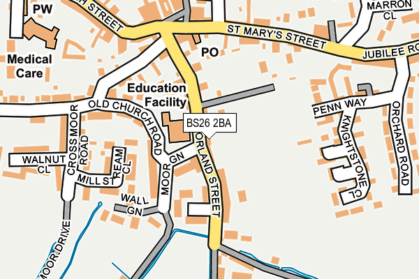 BS26 2BA map - OS OpenMap – Local (Ordnance Survey)