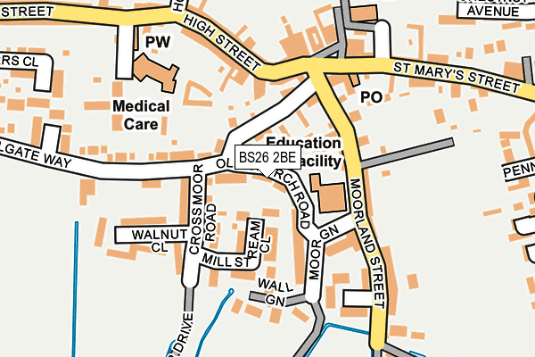 Map of CHEDDAR VALLEY RUGBY CLUB (TRADING) LIMITED at local scale