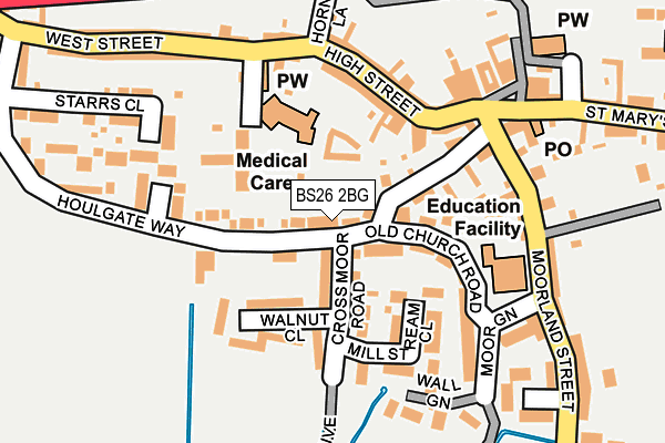 BS26 2BG map - OS OpenMap – Local (Ordnance Survey)
