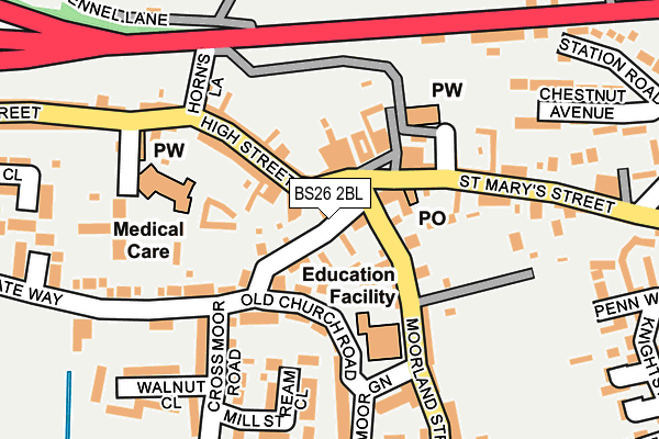 BS26 2BL map - OS OpenMap – Local (Ordnance Survey)