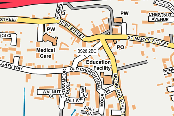 BS26 2BQ map - OS OpenMap – Local (Ordnance Survey)