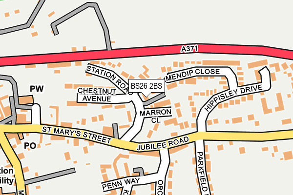 BS26 2BS map - OS OpenMap – Local (Ordnance Survey)