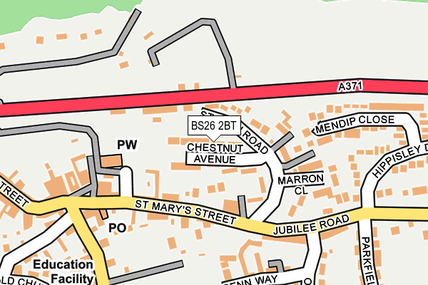 BS26 2BT map - OS OpenMap – Local (Ordnance Survey)