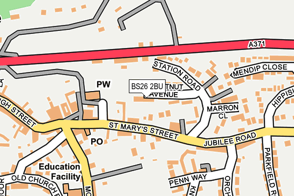 BS26 2BU map - OS OpenMap – Local (Ordnance Survey)