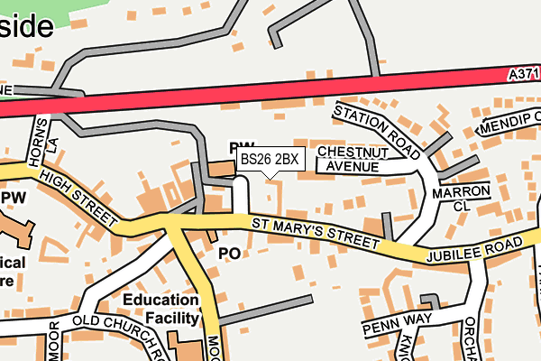 BS26 2BX map - OS OpenMap – Local (Ordnance Survey)