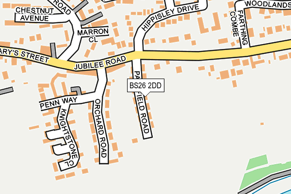 BS26 2DD map - OS OpenMap – Local (Ordnance Survey)