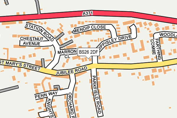 BS26 2DF map - OS OpenMap – Local (Ordnance Survey)