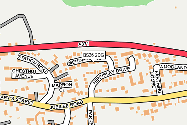 BS26 2DG map - OS OpenMap – Local (Ordnance Survey)