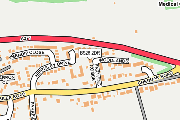 BS26 2DR map - OS OpenMap – Local (Ordnance Survey)